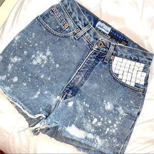 Vintage Handmade Denim Studded Jean Shorts